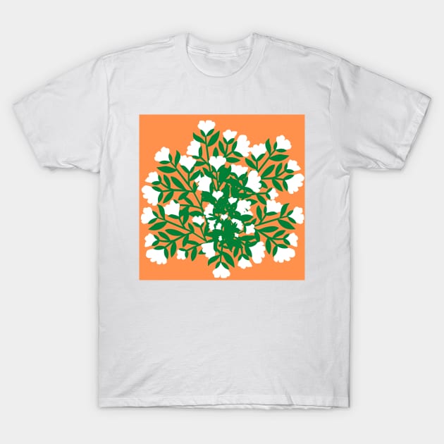 White abundant flowers T-Shirt by Learner